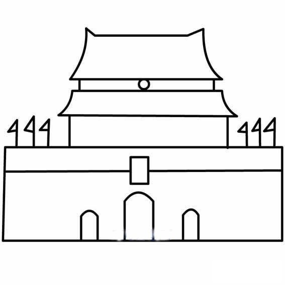 天安门的画法简笔画