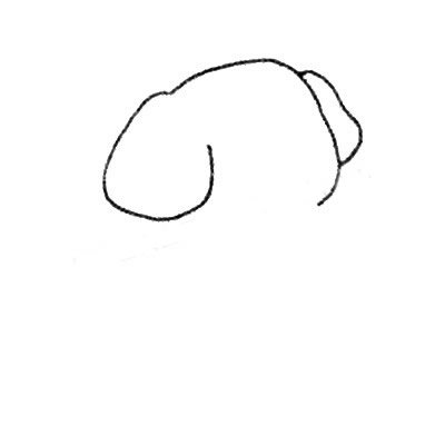 害羞的大象简笔画