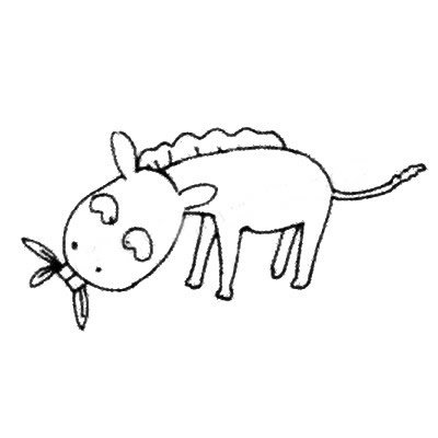 斑马简笔画图片