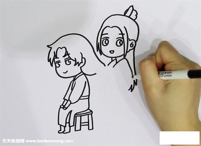 谢怜花城Q版简笔画