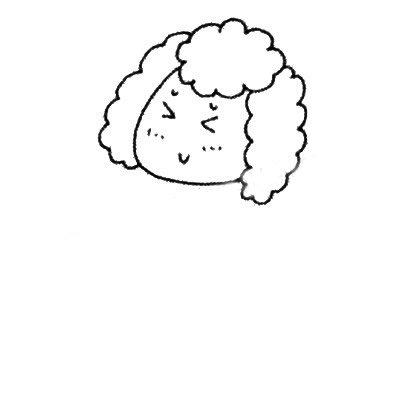 贵宾犬简笔画图片