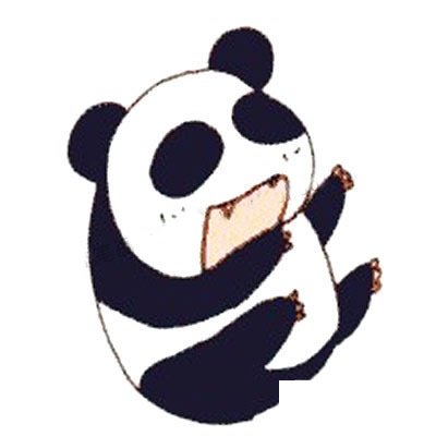 可爱的熊猫简笔画图片