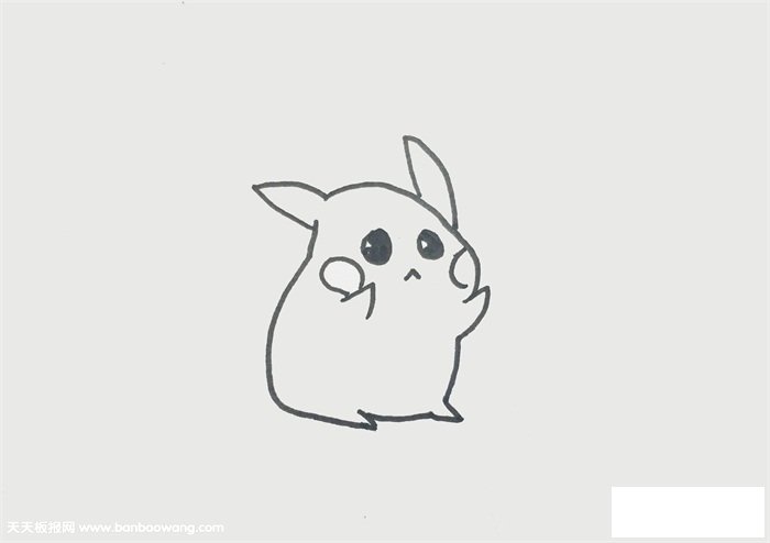 皮卡丘简笔一步一步画