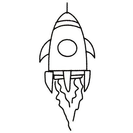 火箭简笔画大全及画法步骤