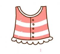 怎么绘画小女孩背心的画法带步骤图涂色衣服简