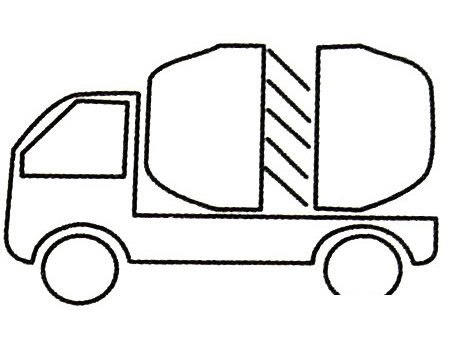 搅拌车简笔画步骤及画法大全