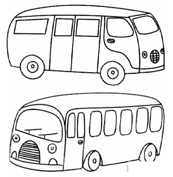 怎样画旅游大巴简笔画图片简单易学