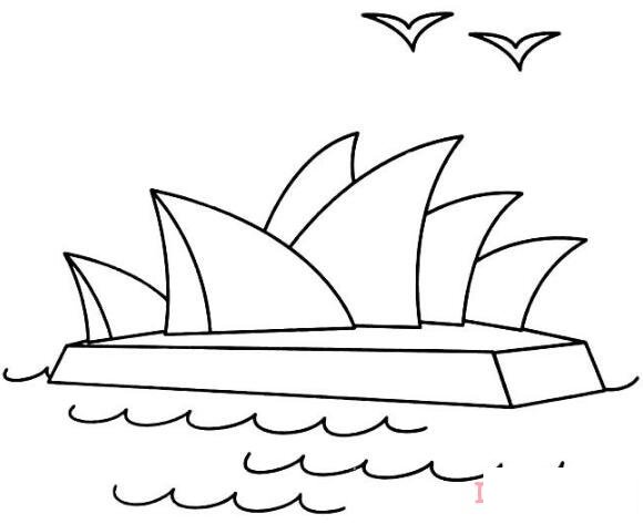 儿童简笔画悉尼歌剧院怎么画简单易学