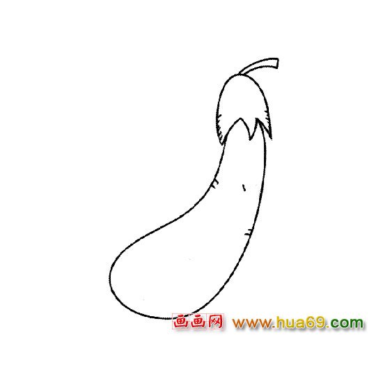 蔬菜简笔画：茄子3
