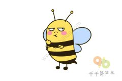 儿童简单画  小蜜蜂简笔画步骤图