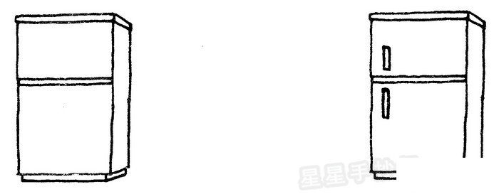 电冰箱简笔画