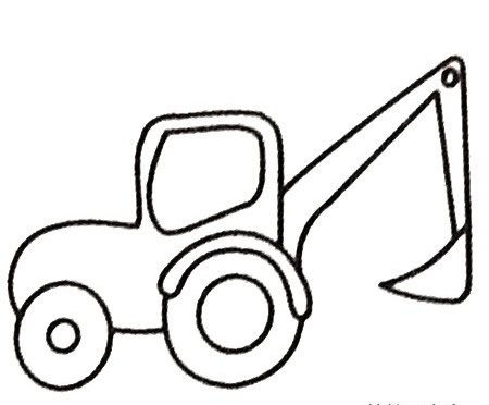 挖掘机简笔画大全及画法步骤