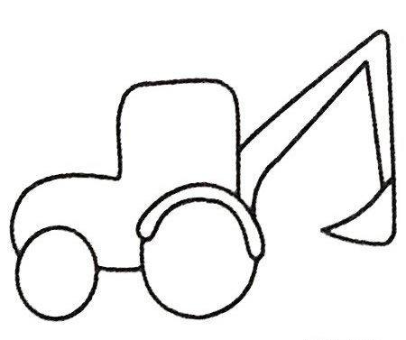 挖掘机简笔画大全及画法步骤