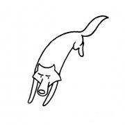 大灰狼的简笔画画法