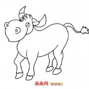 凶猛的牛（儿童简笔画）