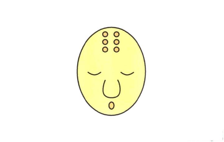 彩色简笔画和尚的图片教程