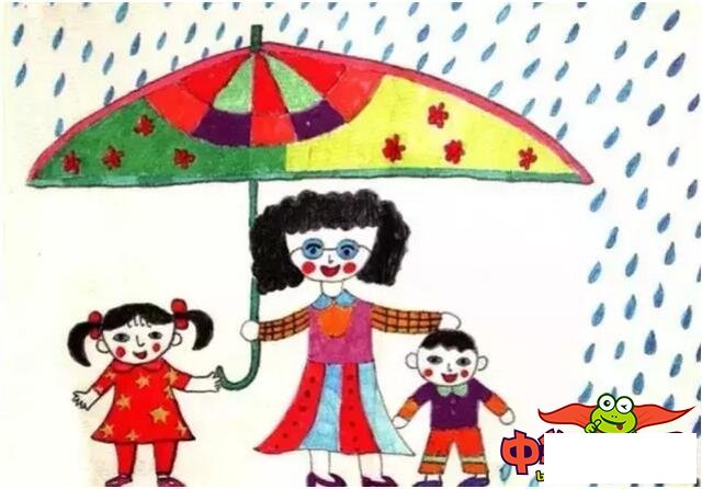 感恩老师绘画儿童画作品，画一幅感恩老师的画