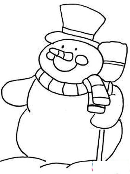 关于雪人的简笔画图片