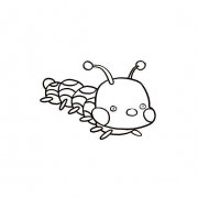 毛毛虫卡通的画法