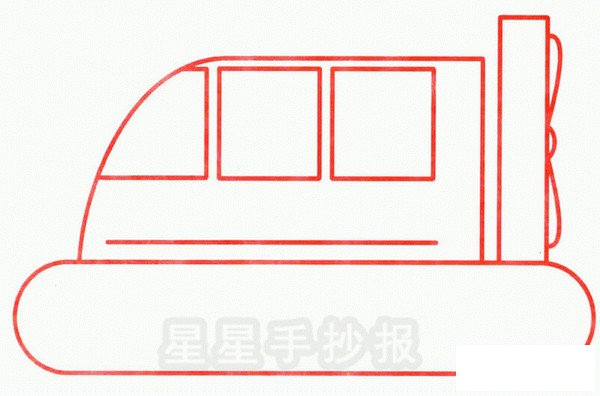 气垫船简笔画