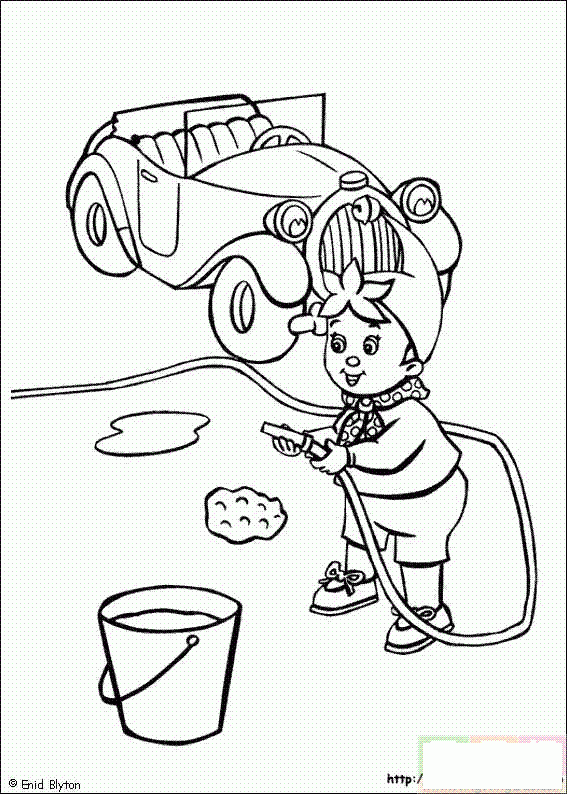 女孩拿着水龙管简笔画