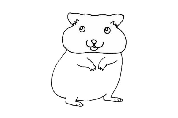 龙猫简笔画图片
