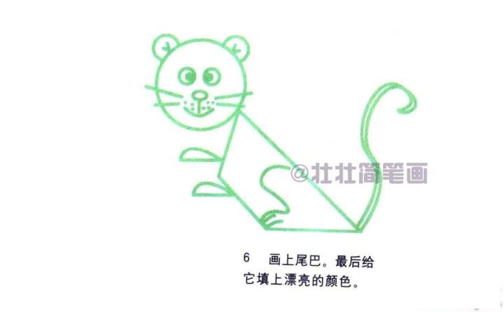 花豹简笔画画法_怎么画花豹的简笔画