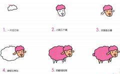 小绵羊简笔画画法_怎么画小绵羊的简笔画