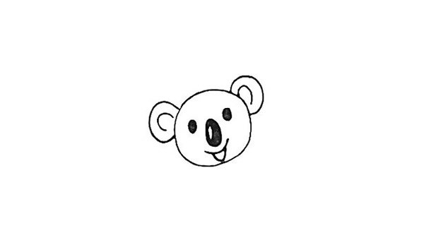 可爱的树袋熊简笔画画法