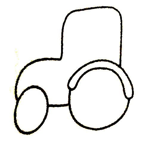 铲车简笔画de画法步骤图