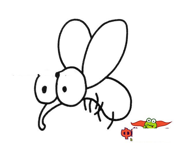 蚊子简笔画图片大全，蚊子怎么画简单的