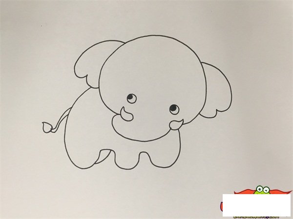 怎么画简单的大象，画大象最简单的画法