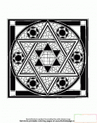 六角星花图案简笔画