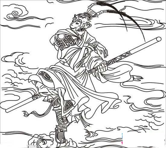 齐天大圣孙悟空简笔画图片