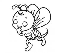 卡通小蜜蜂简笔画图片