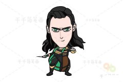 漫威系列人物角色 洛基简笔画