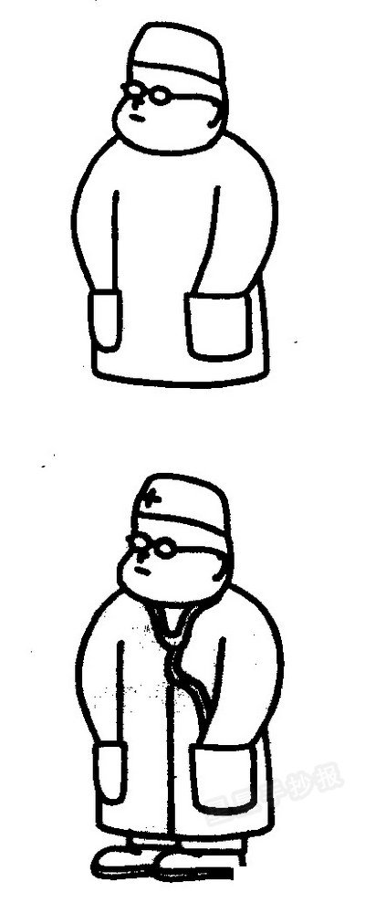 医生简笔画图片