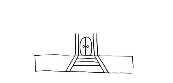 寺庙简笔画