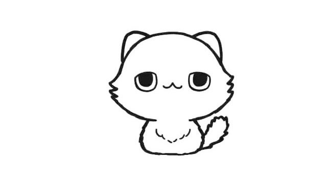 波斯猫简笔画