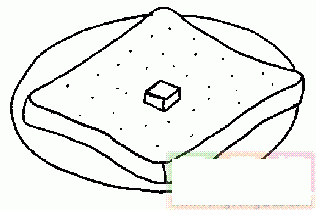 盘子里的面包简笔画
