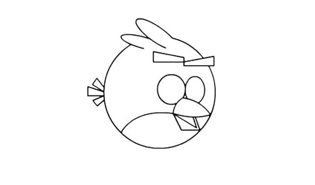 愤怒的小鸟简笔画