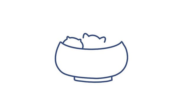 萌宠汤圆简笔画
