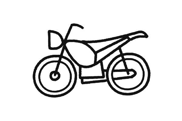 摩托车简笔画