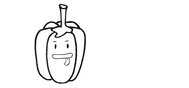 卡通辣椒简笔画