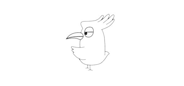 戴胜鸟简笔画图片