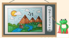 一幅春天简单漂亮的画，春天怎么画简单好看
