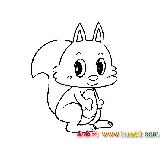 可爱的小松鼠（简笔画）4