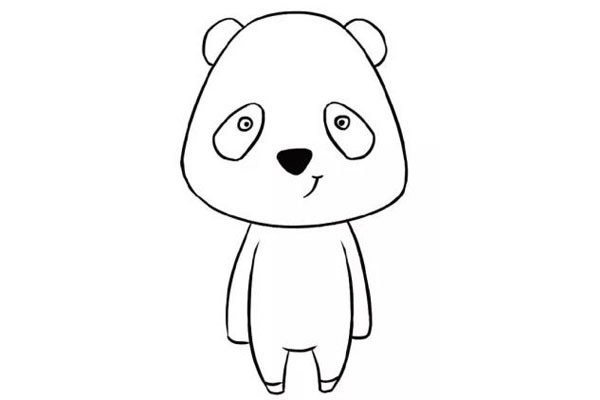 卡通大熊猫简笔画