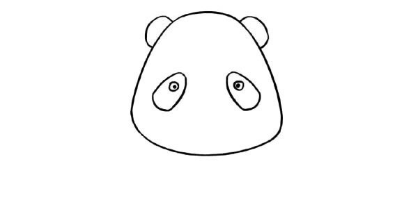 卡通大熊猫简笔画