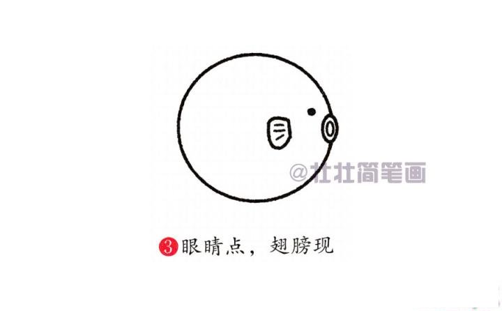 河豚简笔画画法_怎么画河豚的简笔画